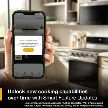 30" Smart Gas Range With Air Cooking Technology, No Preheat Air Fry, Steam/Self Clean And High Speed Preheat - White