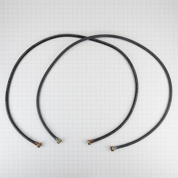 6' Black Braided Washer Fill Hoses, 2 Pack