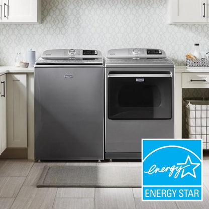 Smart Top Load Electric Dryer With Extra Power Button, 7.4 Cubic Feet - Metallic Slate