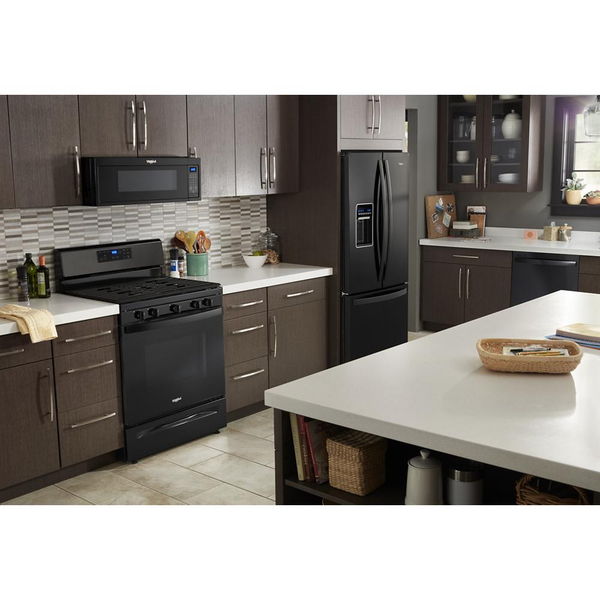 30" Wide French Door Refrigerator, 20 Cu. Ft., Adaptive Defrost - Black
