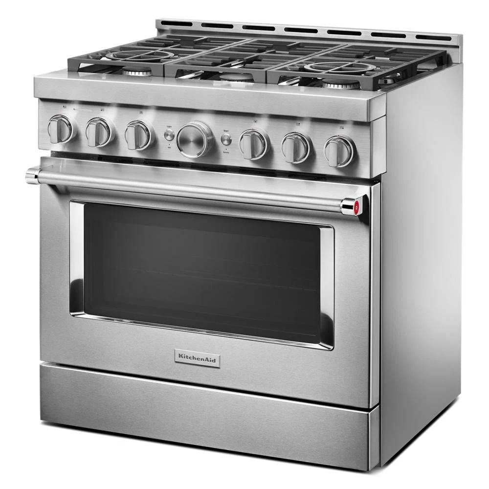 36" Smart Commercial-Style Gas Range With 6 Burners - Stainless Steel