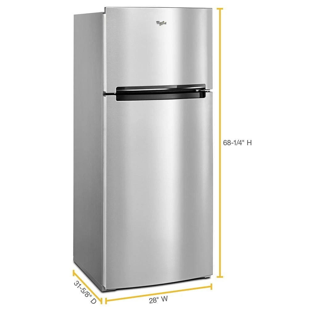 28" Wide Refrigerator Compatible With The EZ Connect Icemaker Kit, 18 Cubic Feet - Steel