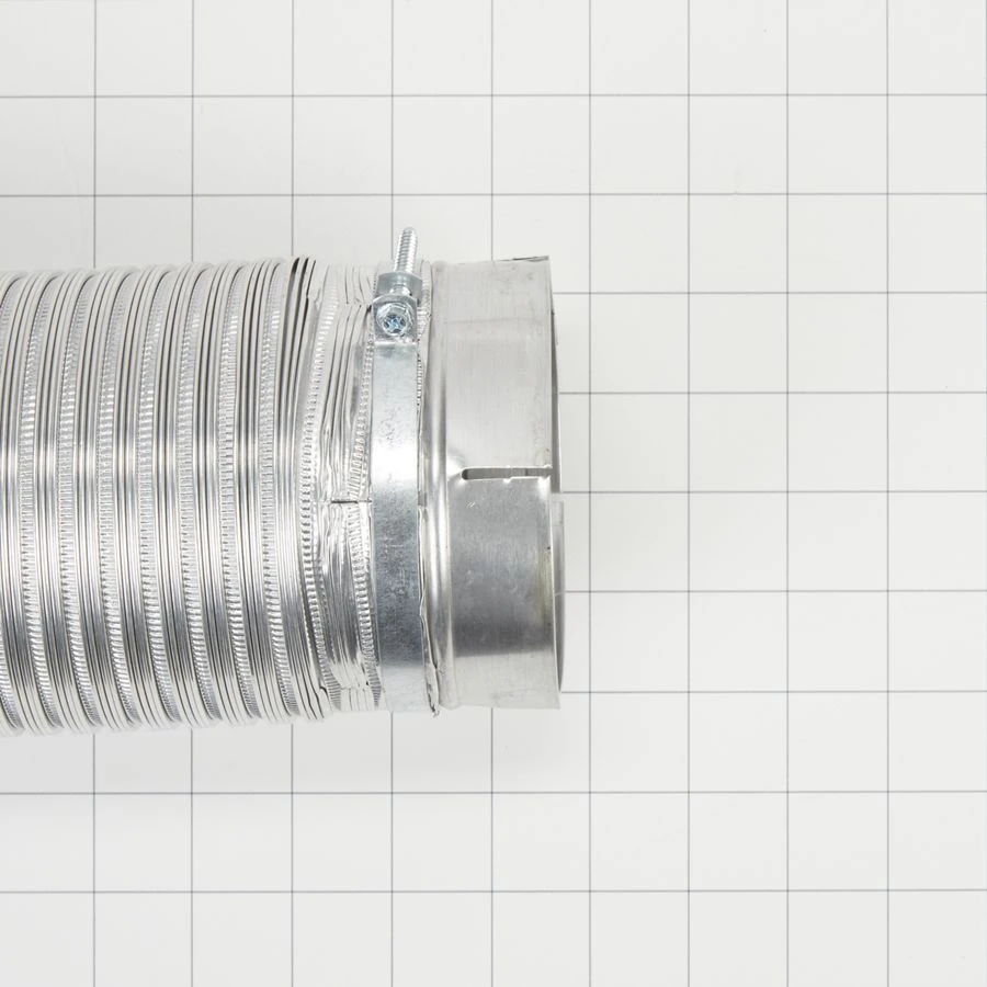 6' Dryer Exhaust Duct Of Snap-Lock Metal, With 1 Male Fitting And 1 Female Fitting For Standard 4" Exhaust Openings