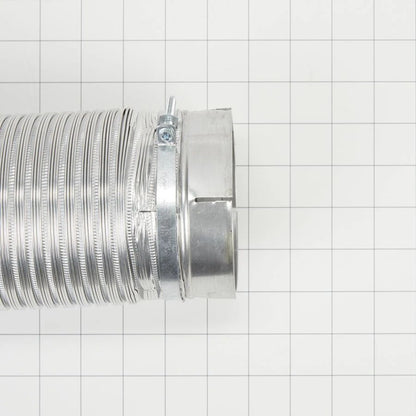 6' Dryer Exhaust Duct Of Snap-Lock Metal, With 1 Male Fitting And 1 Female Fitting For Standard 4" Exhaust Openings