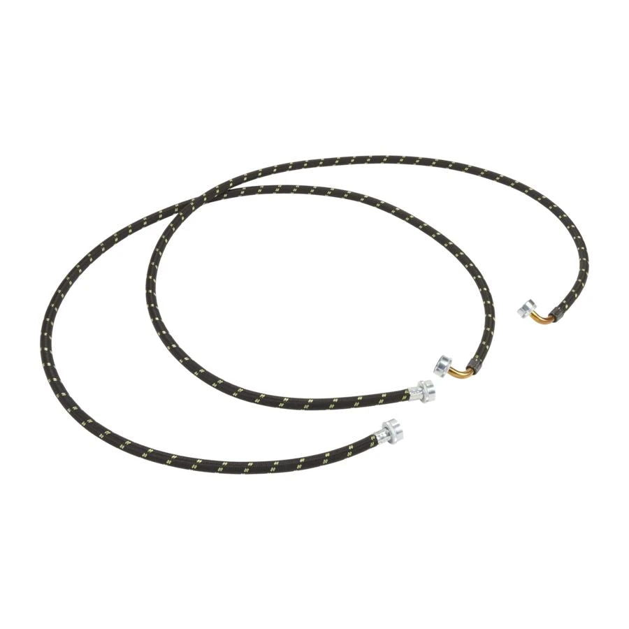 6' Black Braided Hoses With 90 Degree Elbow Rated 1700 Psi With Two Female Connections, 2 Pack - Black