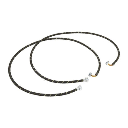 6' Black Braided Hoses With 90 Degree Elbow Rated 1700 Psi With Two Female Connections, 2 Pack - Black