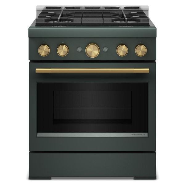 KitchenAid 30" 4 Burner Commercial-Style Gas Range With No Preheat Air Fry Mode - Juniper