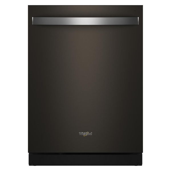 Whirlpool 24" Top Control Dishwasher With Total Coverage Wash And Auto Open Air Dry In Fingerprint Resistant Stainless Steel - Print Resist Black Stainless