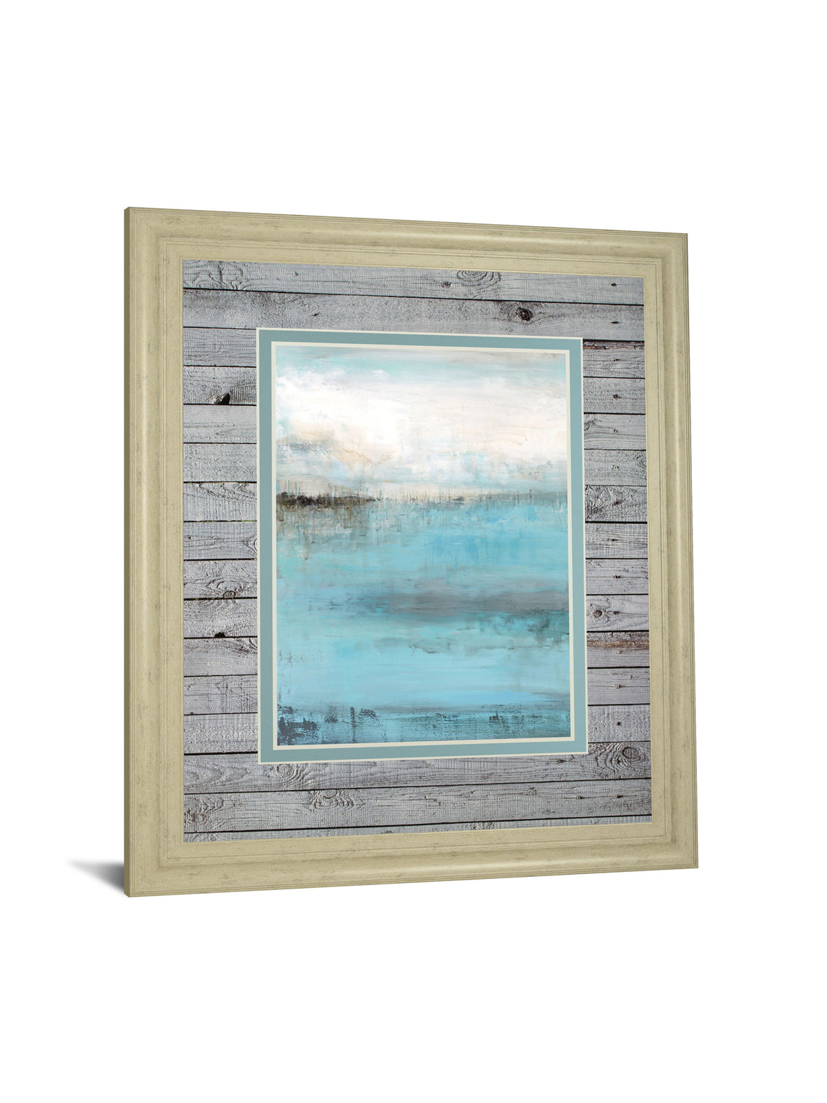 Beyond The Sea By Wani Pasion - Framed Print Wall Art - Light Blue