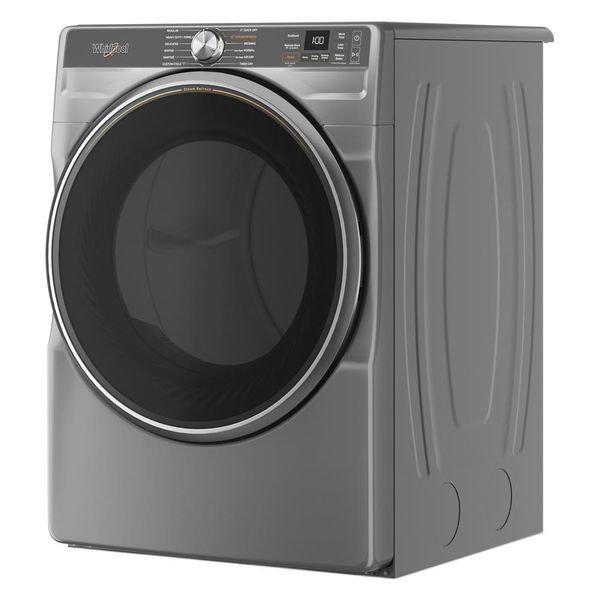 7.4 Cu. Ft. Smart Front Load Energy Star Gas Dryer With Steam Capabilities - Radiant Silver
