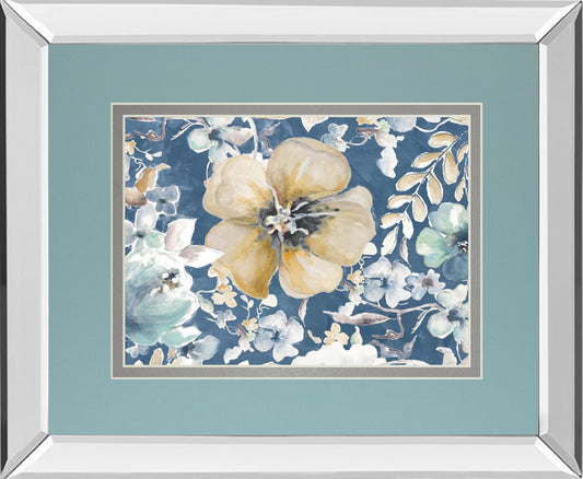 Indigo Beautiful I Mirror Framed By PatriciaPinto - Light Blue