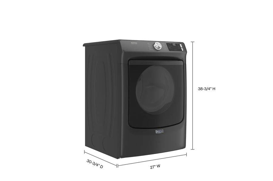 Front Load Electric Dryer With Extra Power And Quick Dry Cycle, 7.3 Cubic Feet - Volcano Black