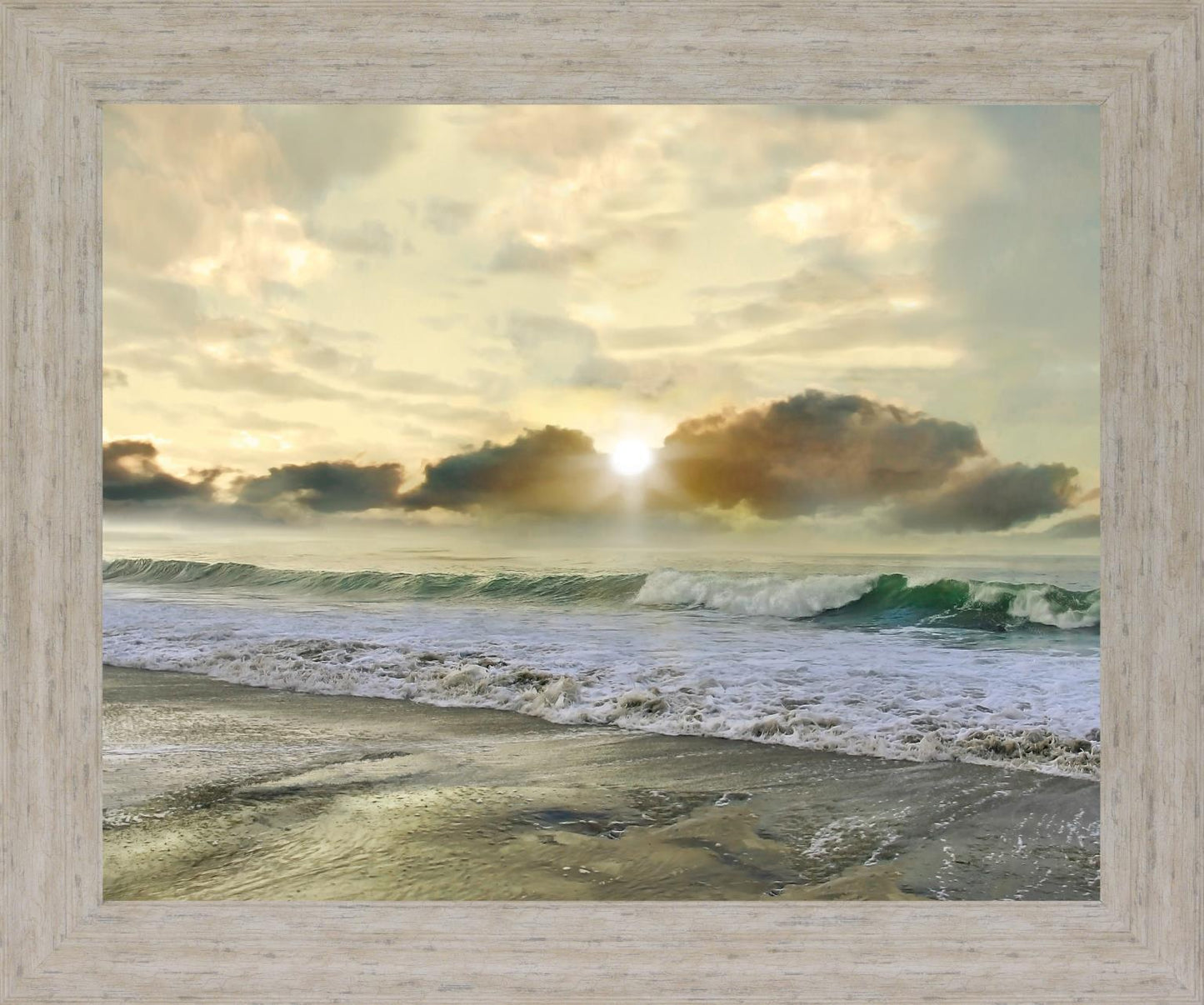 Sunlit Breakers - 28" x 34" Framed Wall Art