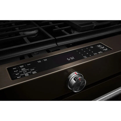 30" 5-Burner Gas Slide-In Convection Range - Black Stainless Steel With PrintShield Finish