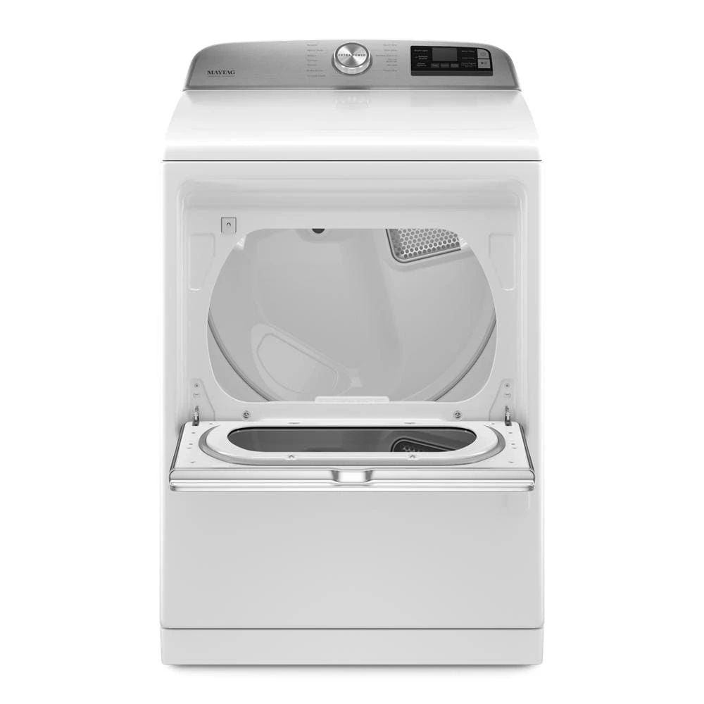 Smart Top Load Gas Dryer With Extra Power, 7.4 Cubic Feet, Hamper Door - White
