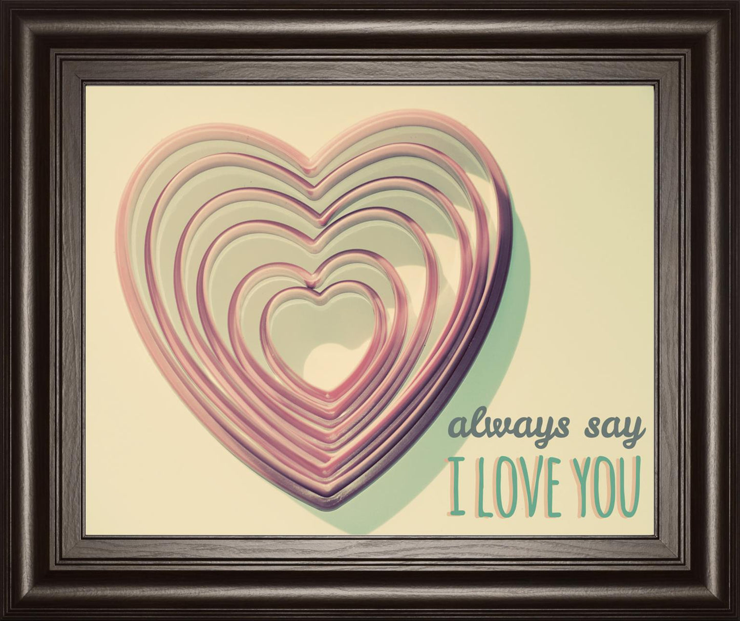 Layered Heart Whimsy - 22" x 26" Framed Wall Art