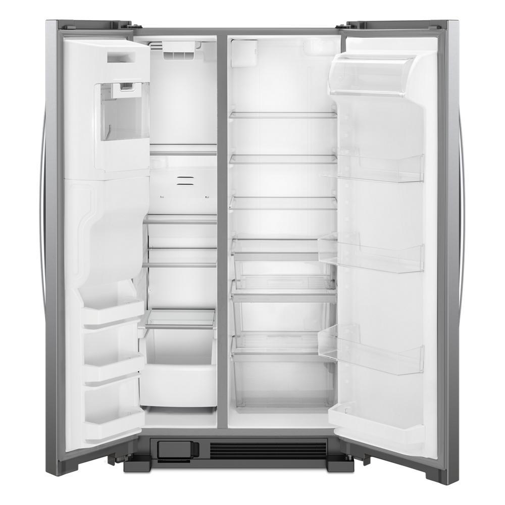 36" Wide Side-By-Side Refrigerator, Adaptive Defrost, 25 Cu. Ft. - Fingerprint-Resistant Stainless Finish