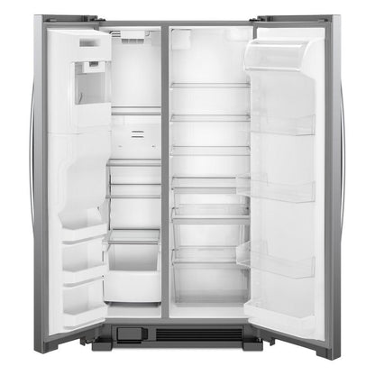 36" Wide Side-By-Side Refrigerator, Adaptive Defrost, 25 Cu. Ft. - Fingerprint-Resistant Stainless Finish