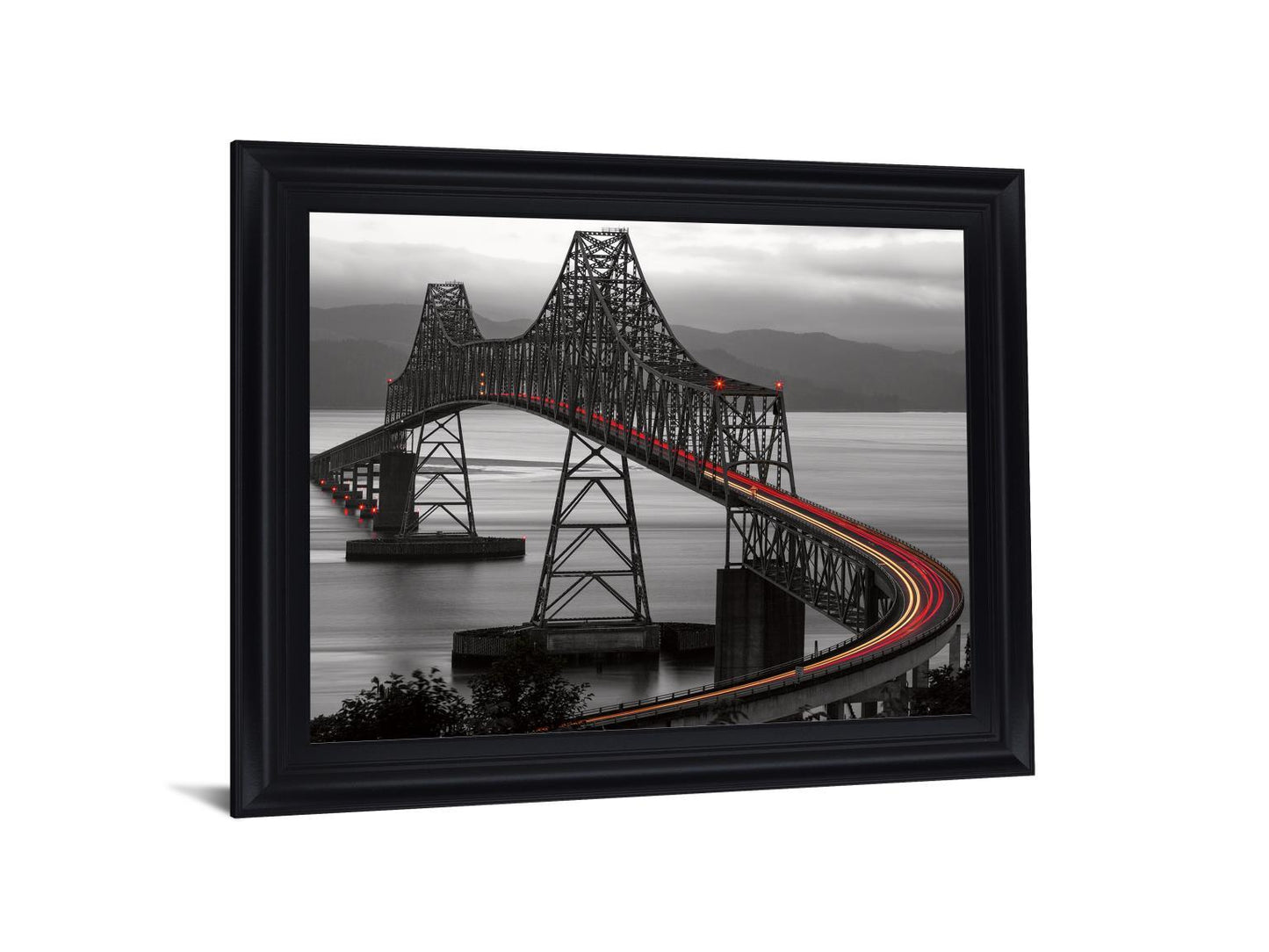 Steel Glow Curve - 28" x 34" Framed Wall Art