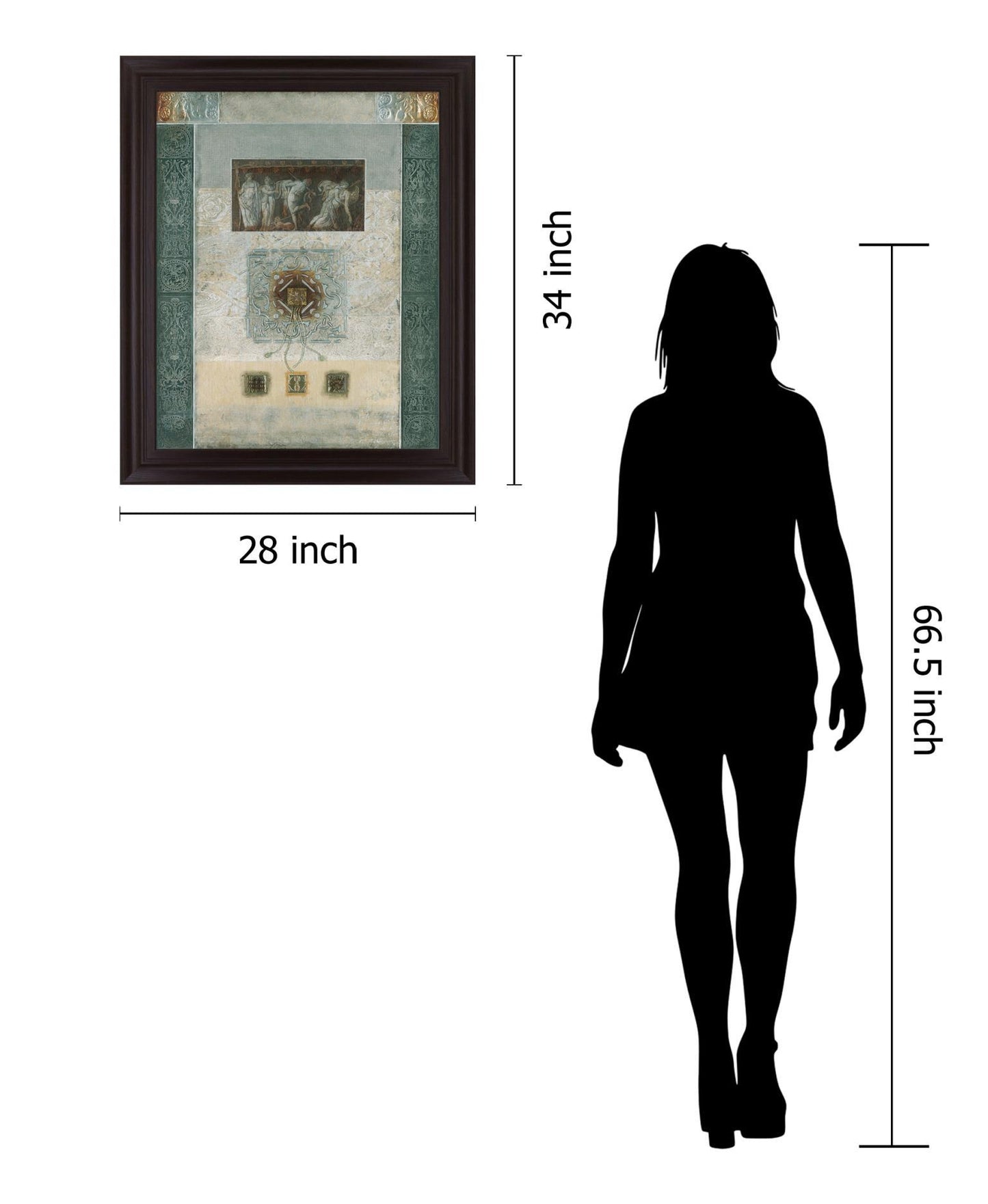 Grecian Relief - 28" x 34" Framed Wall Art