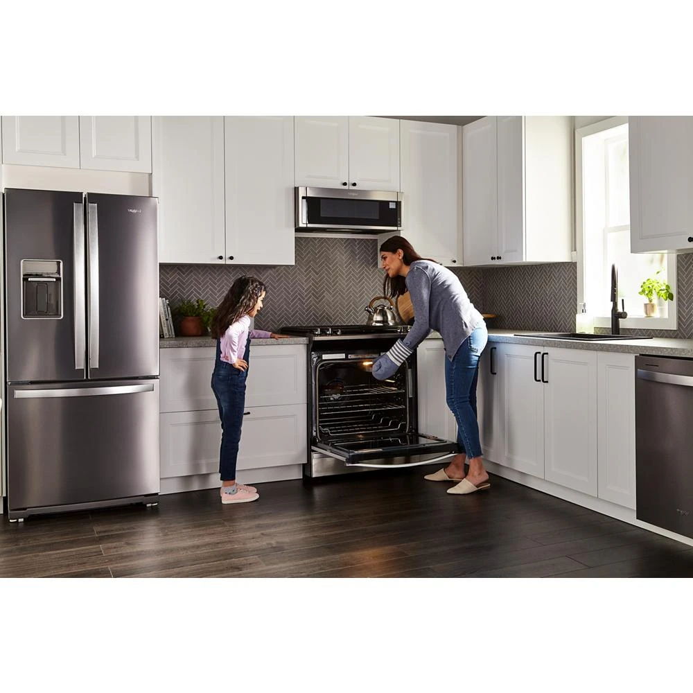 30" Wide French Door Refrigerator, 20 Cubic Feet - Fingerprint Resistant Stainless Steel