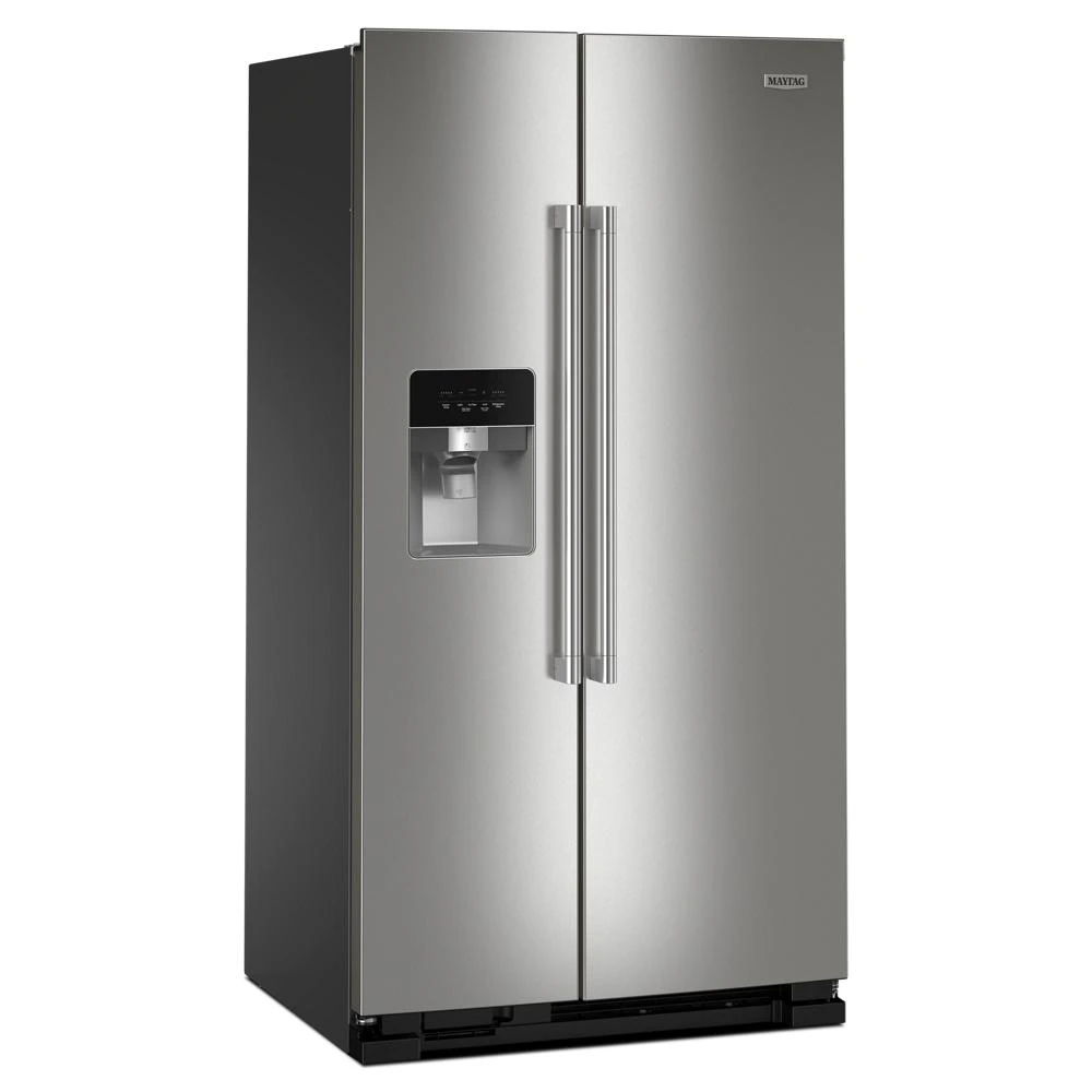 36" Wide Side-By-Side Refrigerator, 25 Cubic Feet, Touch Controls - Fingerprint-Resistant Stainless Finish