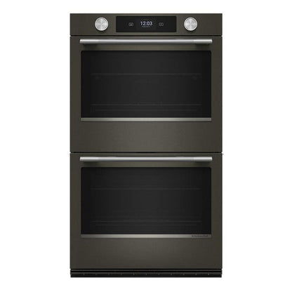 30" Smart Electric Double Wall Oven With Intelligent Cooking Camera - Black Ore
