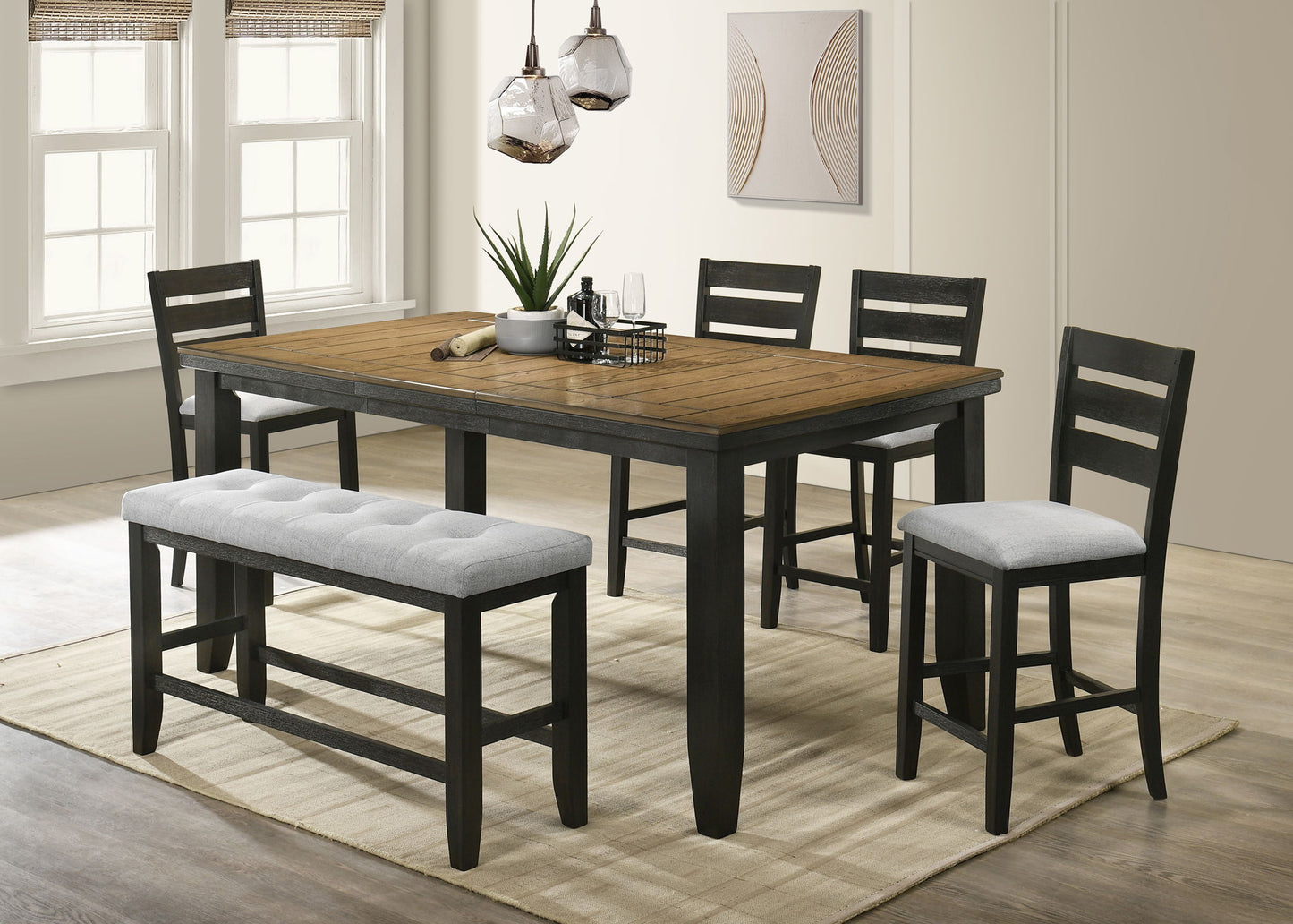 Bardstown - Counter Bench - Wheat / Charcoal