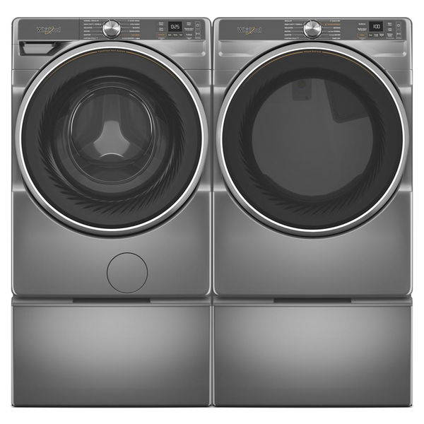 15.5" Pedestal For Front Load Washer And Dryer With Storage - Radiant Silver
