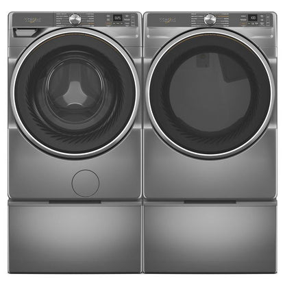 15.5" Pedestal For Front Load Washer And Dryer With Storage - Radiant Silver