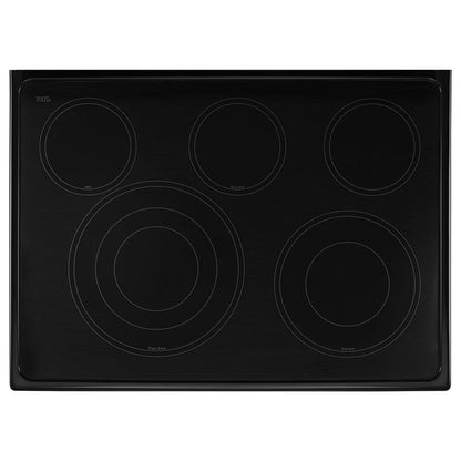 6.7 Cubic Feet Electric Double Oven Range With True Convection - Black Ice