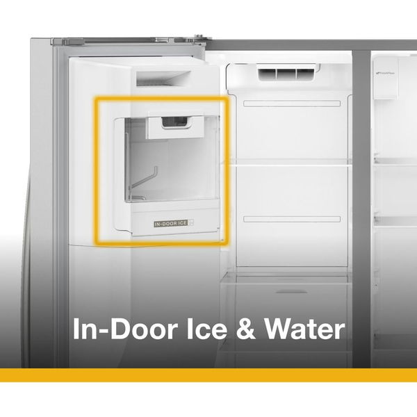 36" Counter Depth Side-By-Side Refrigerator With Trucool System - Fingerprint-Resistant Stainless Finish