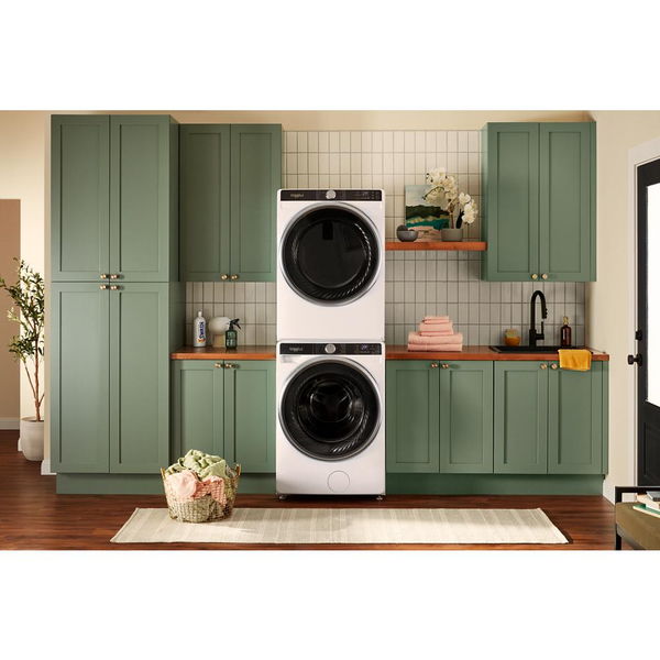 7.4 Cu. Ft. Smart Front Load Energy Star Gas Dryer With Steam Capabilities - White