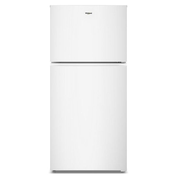 Whirlpool 30" Wide Top Freezer Refrigerator With Total Coverage Cooling, 19 Cu. Ft., Adjustable Door Bins - White