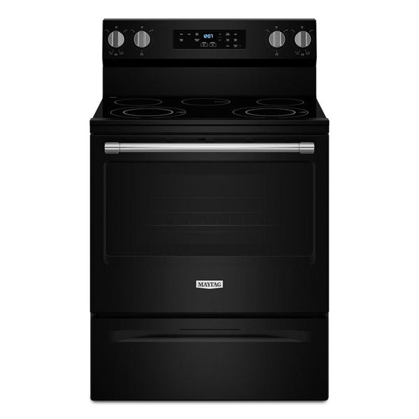 30" Wide Electric Range With Steam Clean - 5.3 Cu. Ft. - Black