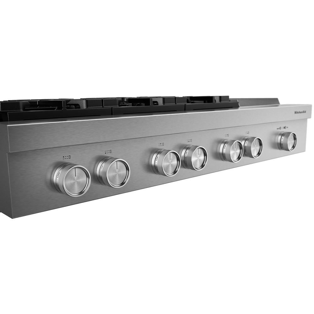 Kitchenaid 48" 6-Burner Gas Commercial-Style Rangetop With Griddle - Stainless Steel