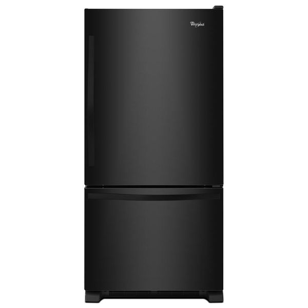 30" Wide Bottom-Freezer Refrigerator With Spillguard Glass Shelves - 18.7 Cu. Ft. - Black-On-Black
