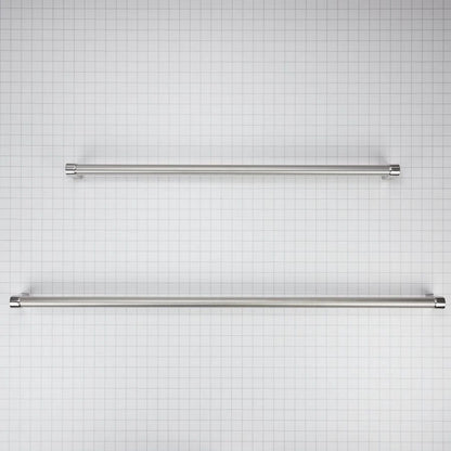 Kitchenaid 30" Bottom Mount Refrigerator Handle Kit With Red Medallions For Panel-Ready Models - Stainless Steel