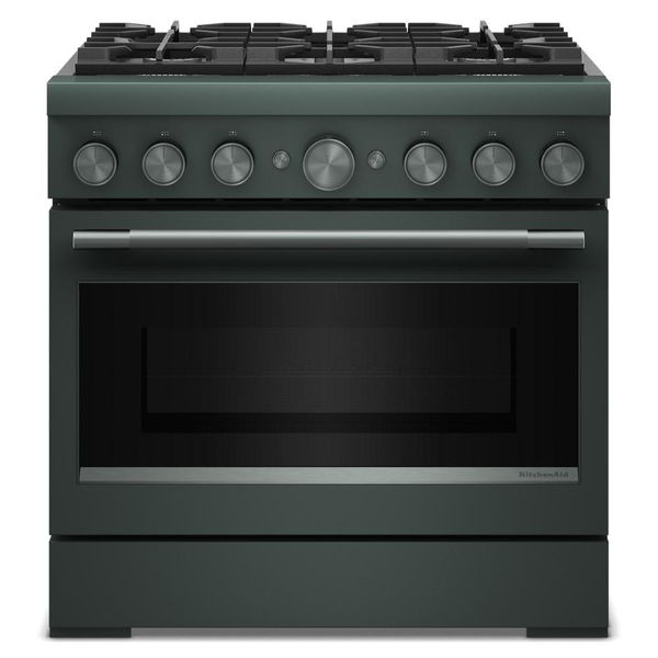 36" 6 Burner Commercial-Style Dual Fuel Range With No Preheat Air Fry Mode - Juniper