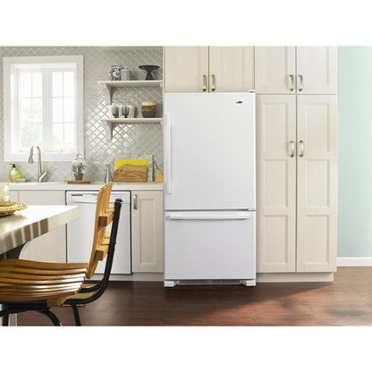 33" Wide Bottom-Freezer Refrigerator With Easyfreezer Pull-Out Drawer, 22 Cu. Ft. Capacity - White-On-White
