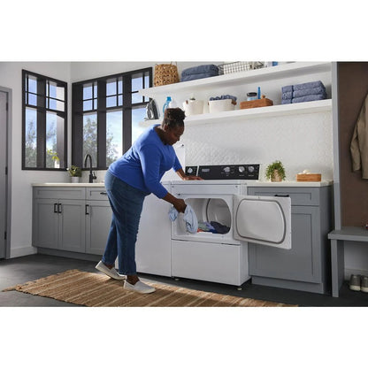 Commercial-Grade Residential Electric Dryer - 7.4 Cubic Feet - White