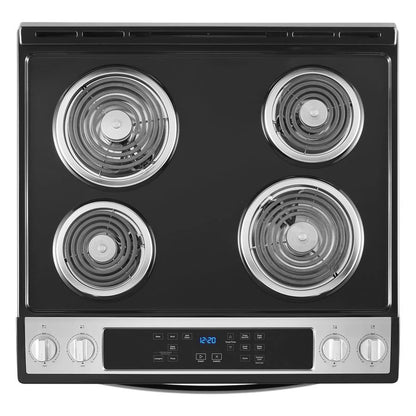 4.8 Cubic Feet Electric Range With Frozen Bake Technology - Stainless Steel / Black