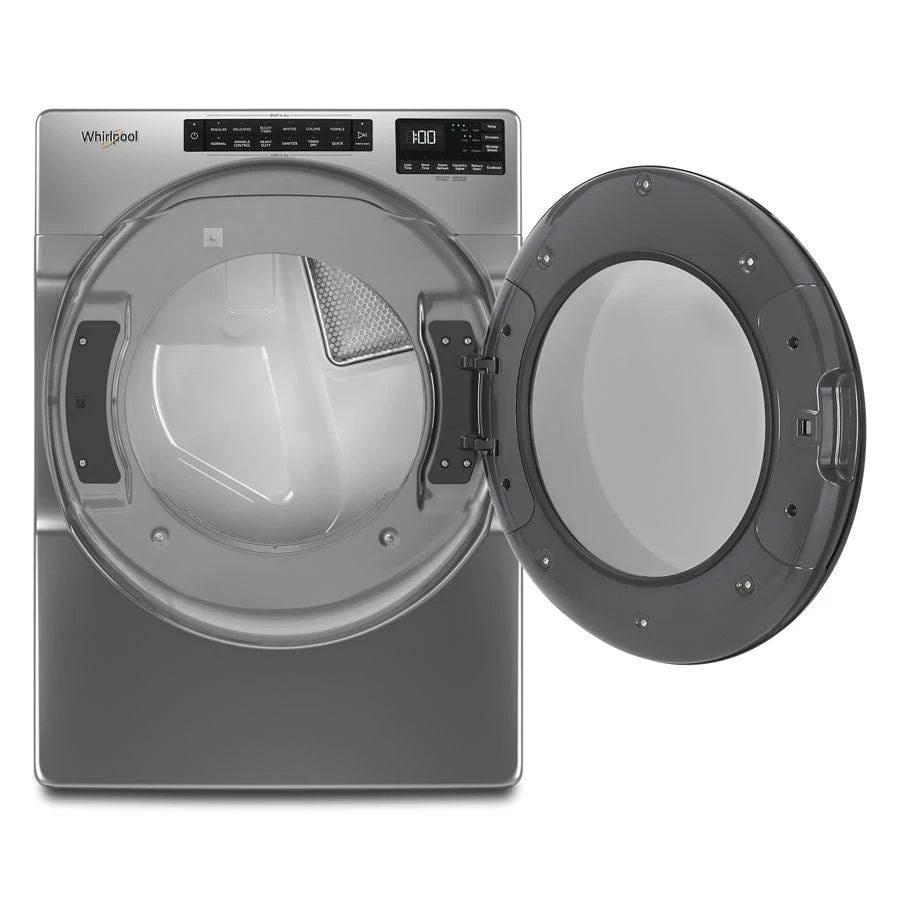 7.4 Cubic Feet Electric Wrinkle Shield Dryer With Steam - Chrome Shadow