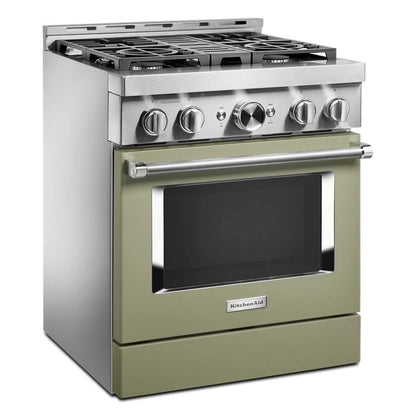 30'' Smart Commercial-Style Gas Range With 4 Burners - Avocado Cream