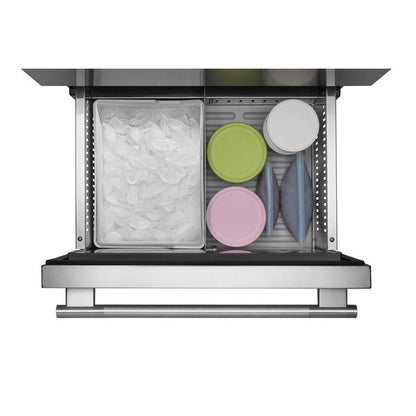 24" Stainless Steel Undercounter Double-Drawer Refrigerator/Freezer With Automatic Ice Maker