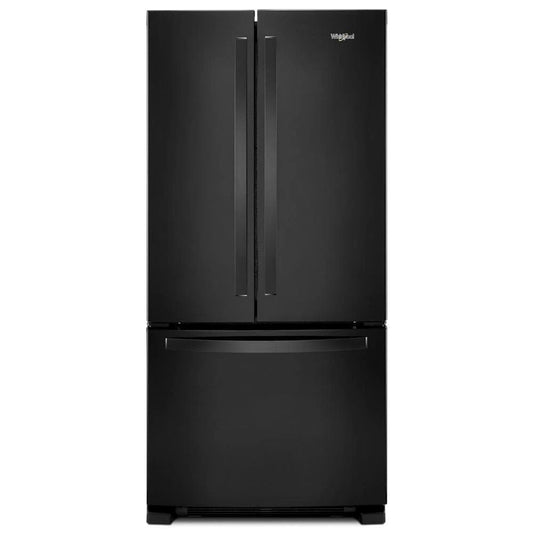 33" Wide French Door Refrigerator, 22 Cubic Feet - Black