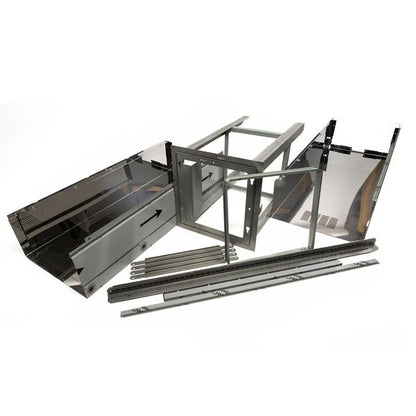 36" Range Hood Chimney Extension Kit, Stainless Steel, Compatible Model Jvi0636Ls, For Ceilings Between 8-7/8' To 10-1/2'