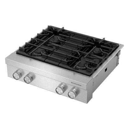 Kitchenaid 30" 4-Burner Gas Commercial-Style Rangetop - Stainless Steel