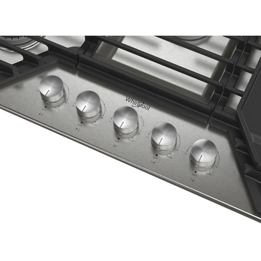 30" Gas Cooktop With 2-In-1 Hinged Grate To Griddle - Stainless Steel