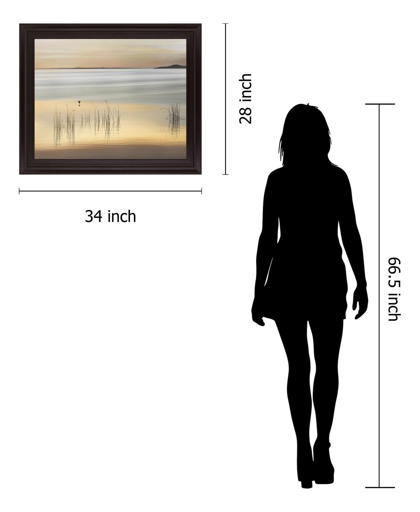 Serene Reeds - 28" x 34" Framed Wall Art